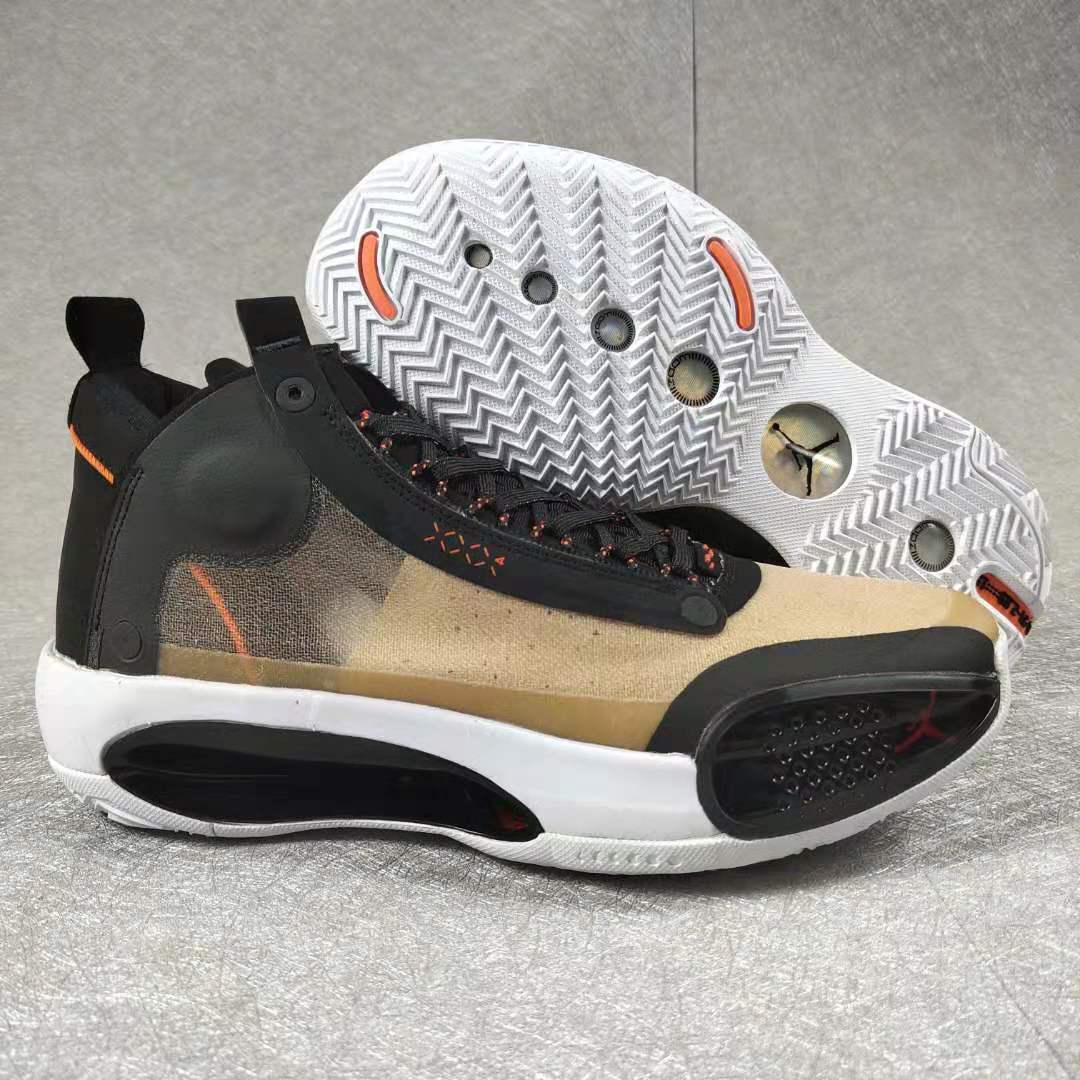 2019 Air Jordan 34 Black Gold Red Shoes